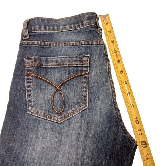 Brooke Y2K Calvin Klein Jeans Women's Sz 28 Dark Blue Denim Embroidered VINTAGE - Picture 13 of 16